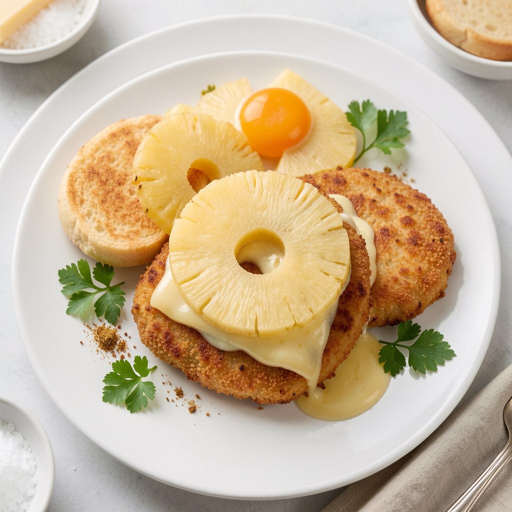 Kotlety drobiowe z ananasem