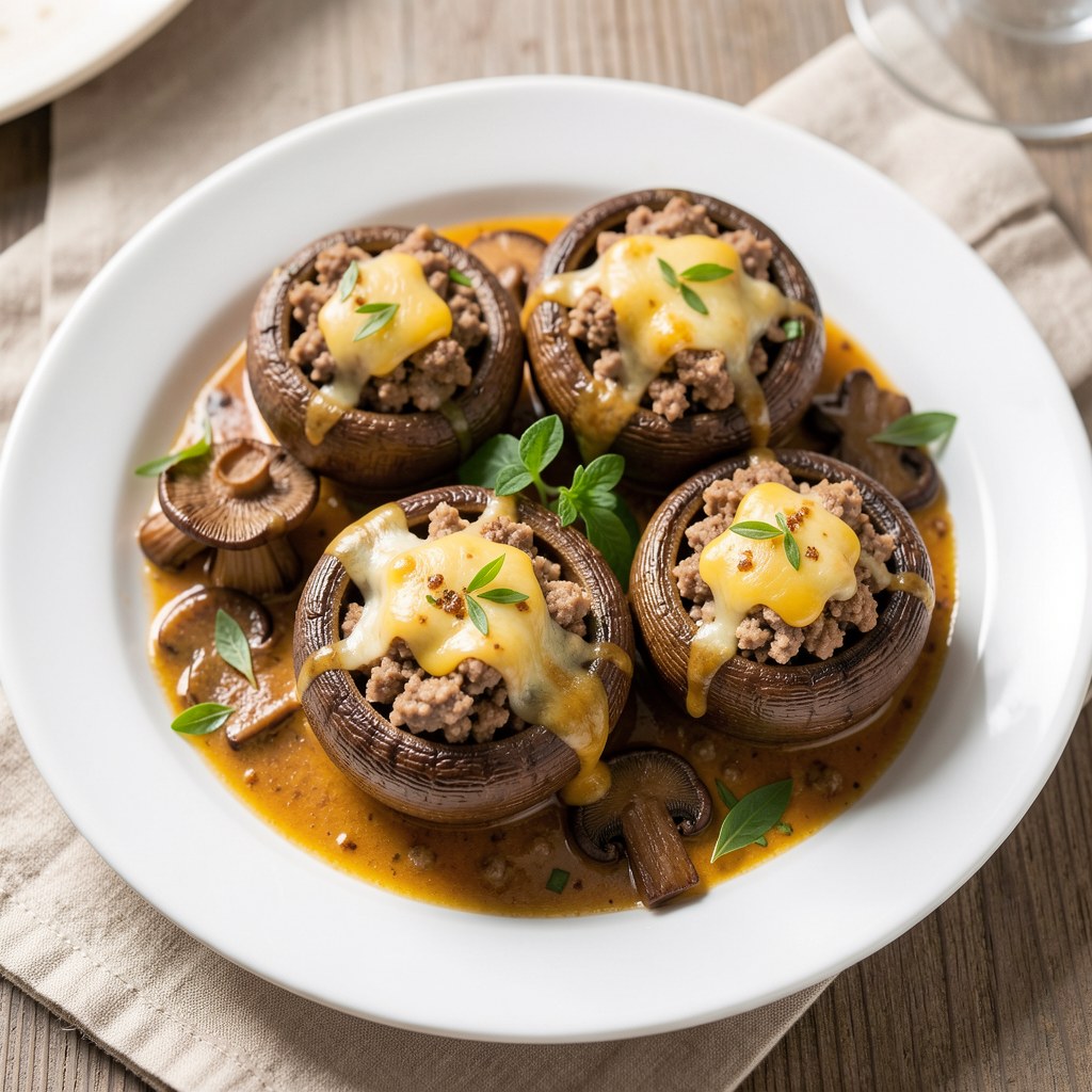 faszerowane pieczarki