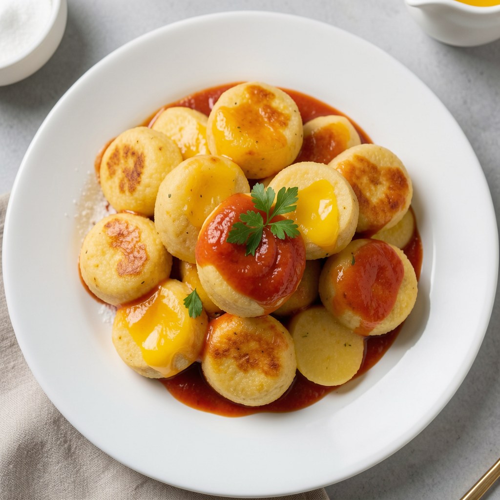 Knedelki z żółtym serem