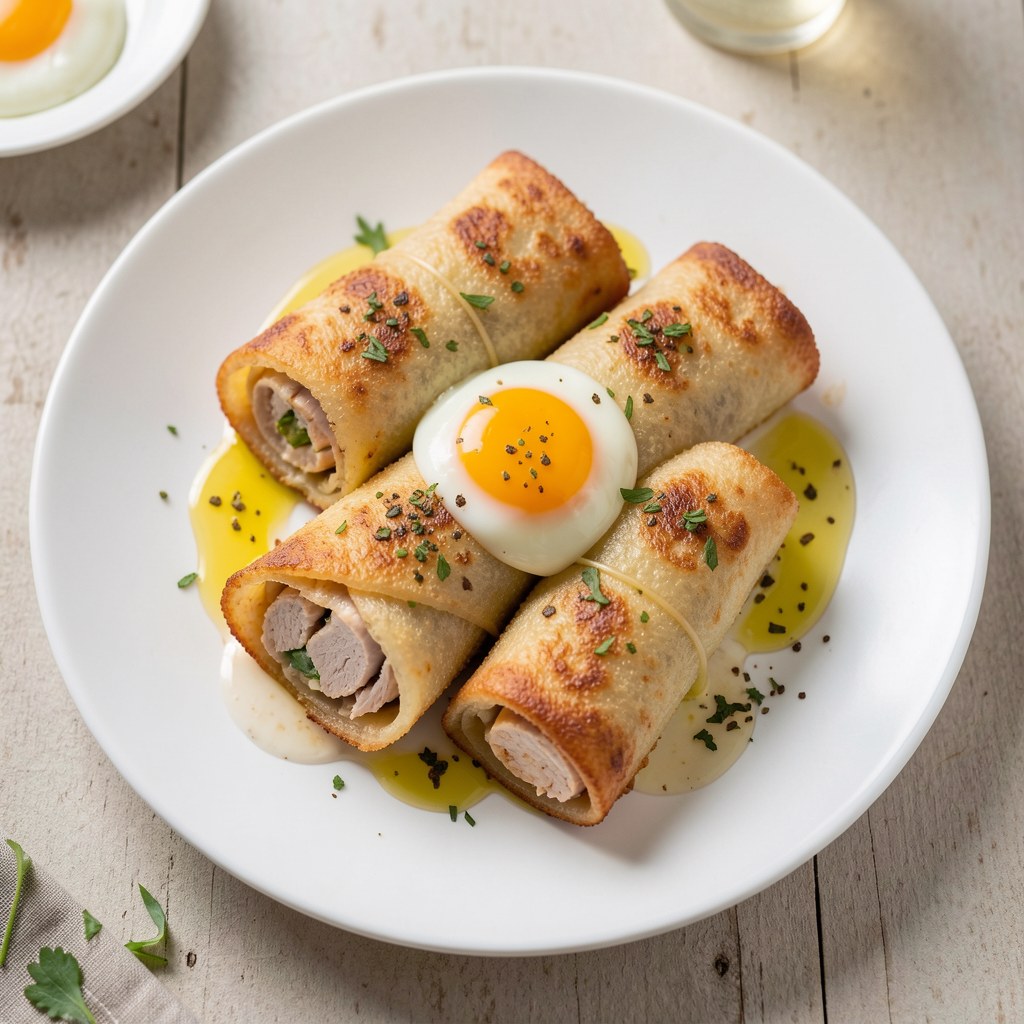 Roladki drobiowe z parówkami
