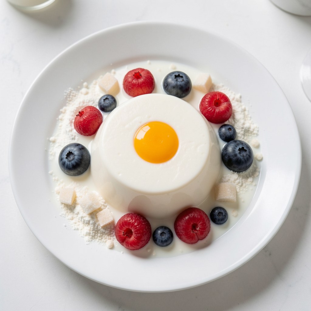 Kisiel waniliowy z poziomkami