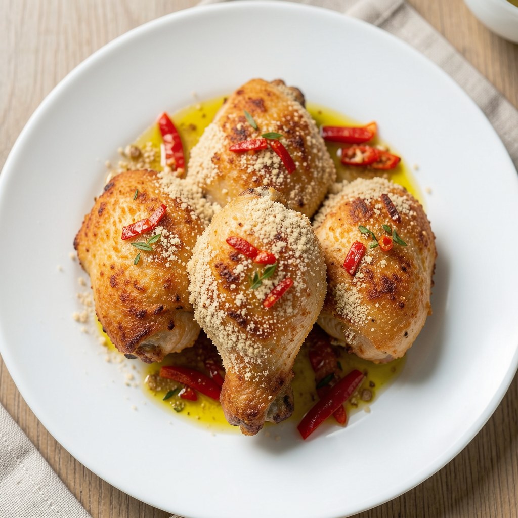 Resztki po rosole czyli smażone udka :)