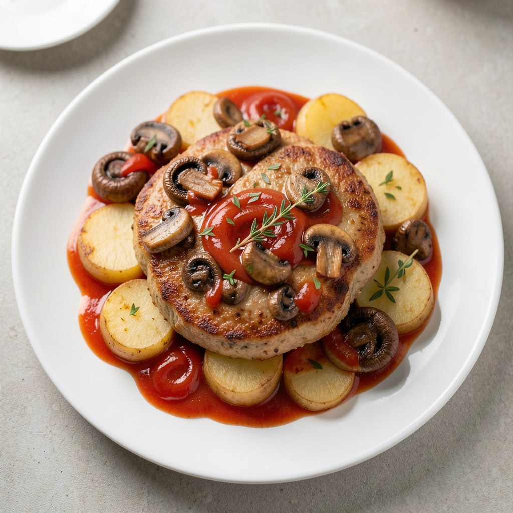 Schab zapiekany w sosie