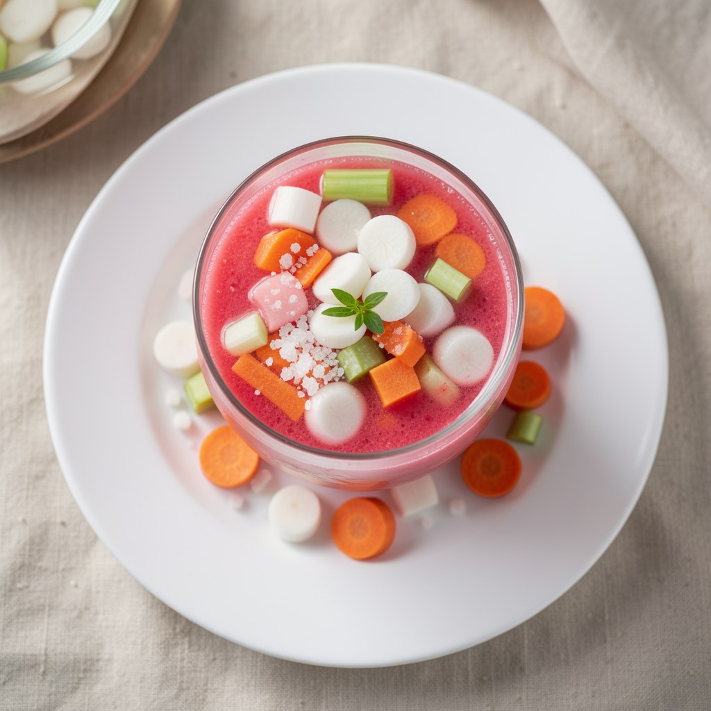 Napój z marchwi i białych porzeczek