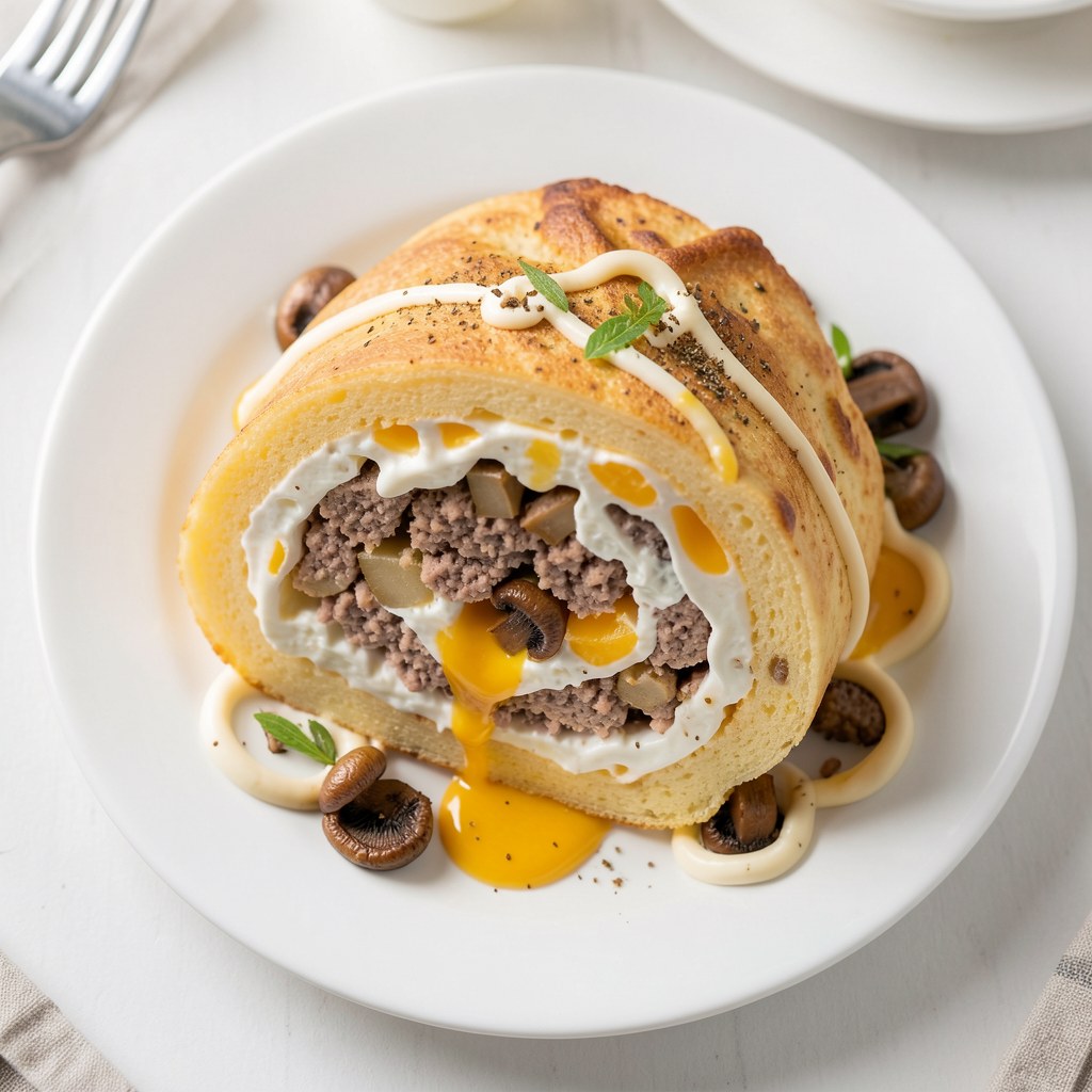 rolada z żółtego sera