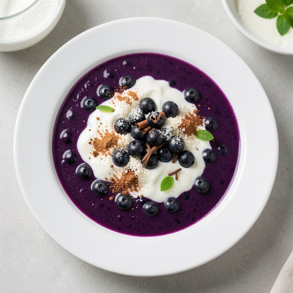 Zupa z czarnych jagód
