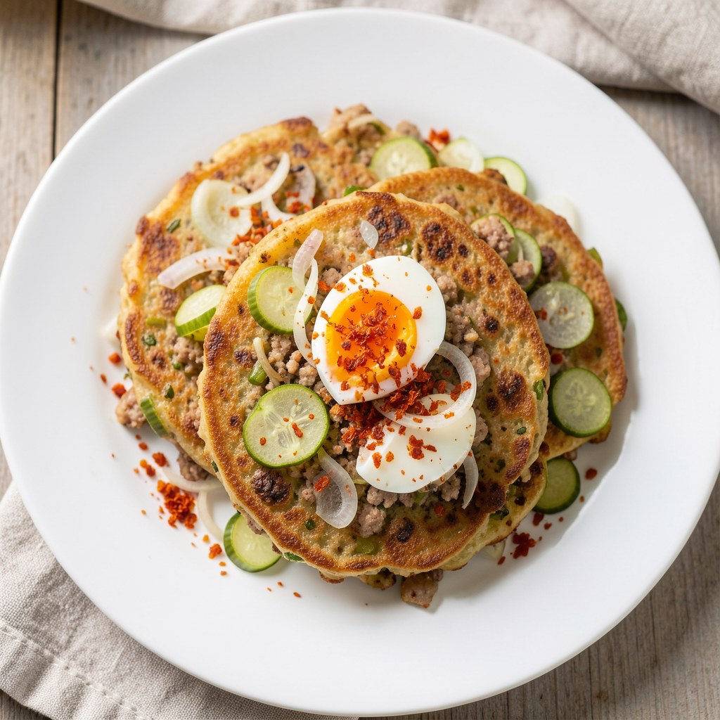 Placki z cukinii z mięsem mielonym