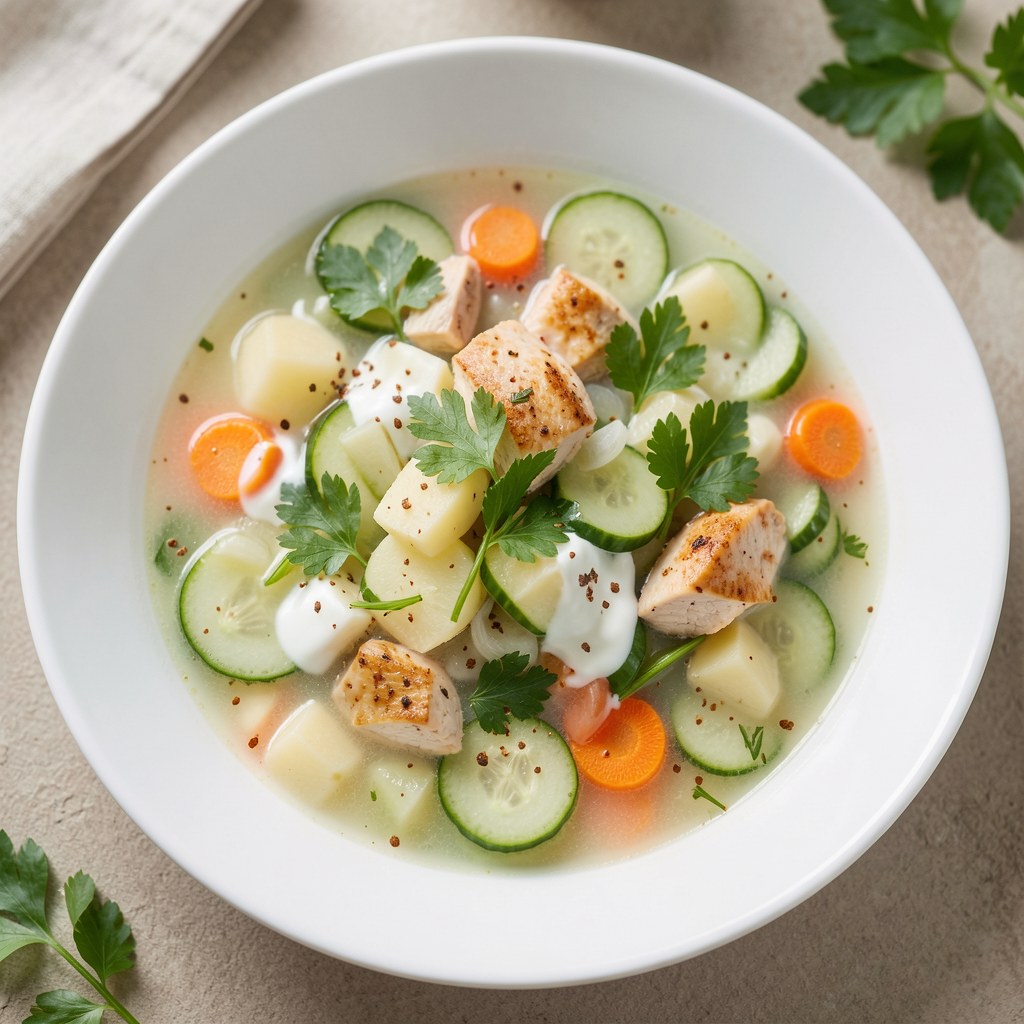 Zupa z zielonych ogórków