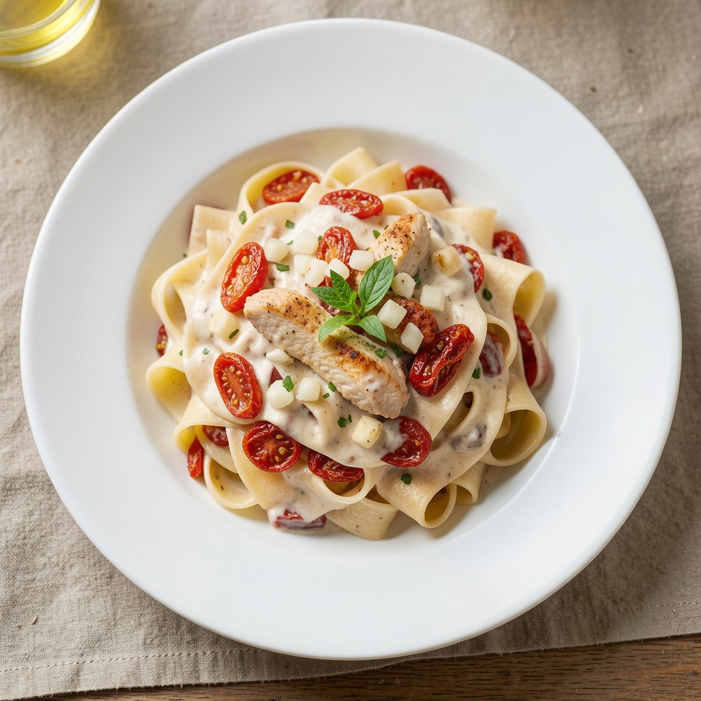 Tagiatelle z suszonymi pomidorami