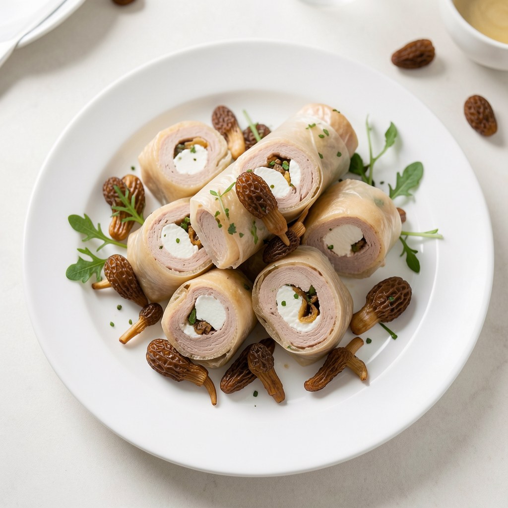 Roladki z indyka z camembertem i morelami