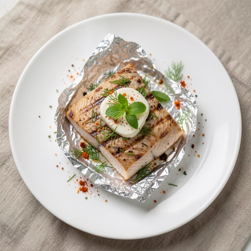 Mintaj z grila z pietruszką