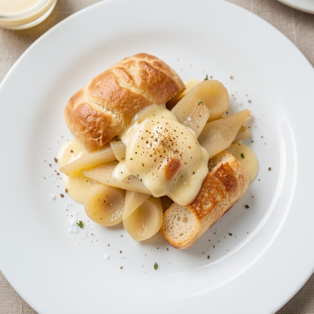 Pory gotowane z bułeczką