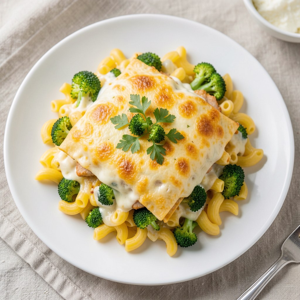 Zapiekanka makaronowa z brokułami