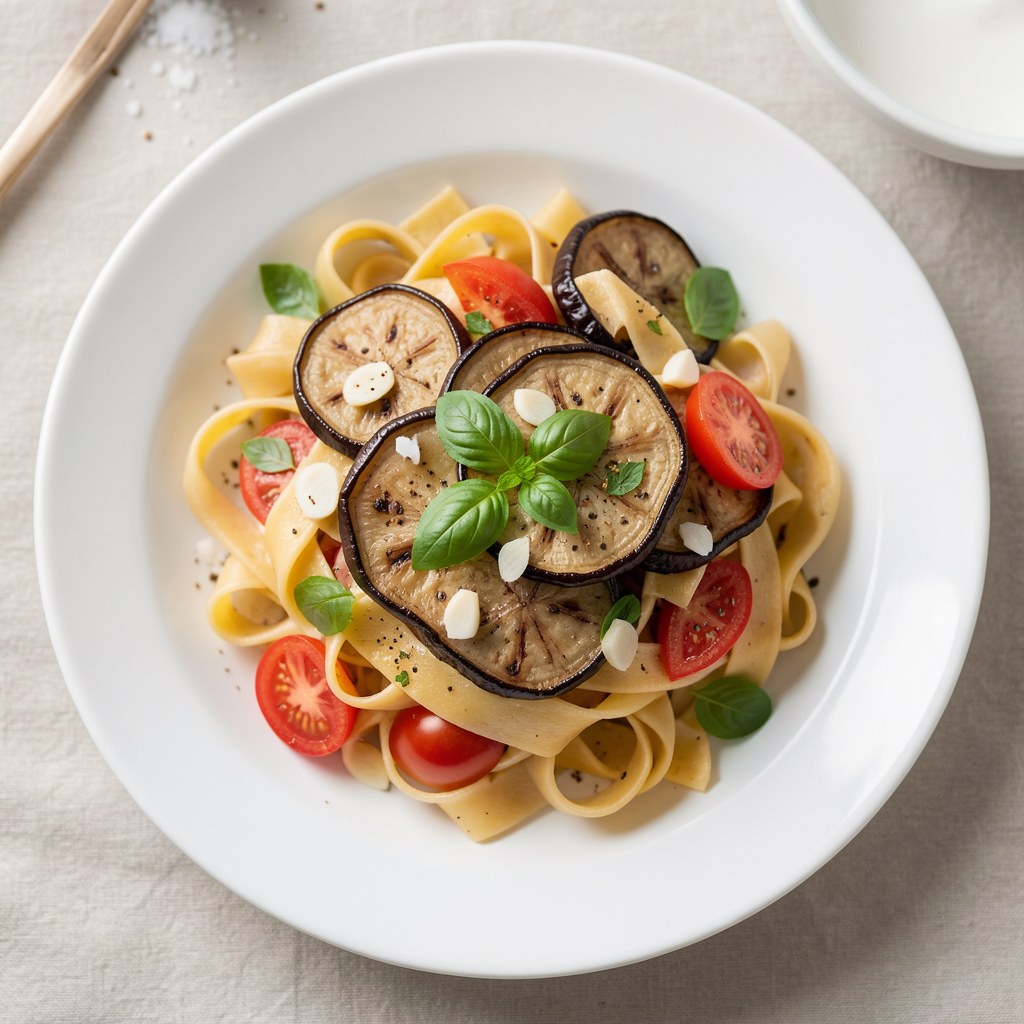 Tagliatelle z bakłażanem