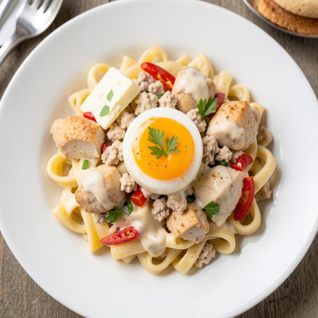 Kubańska pasta z kurczaka