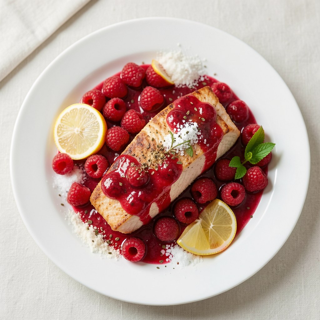 Ryba w sosie malinowym