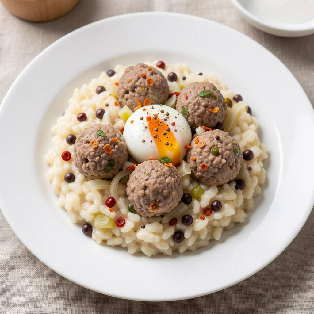 Orzeszki mięsne alla rissotto