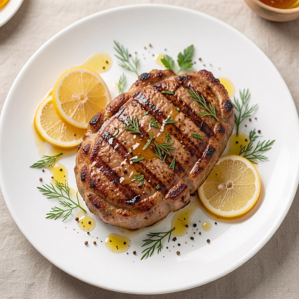 Schab miodowo-cytrynowy z grilla