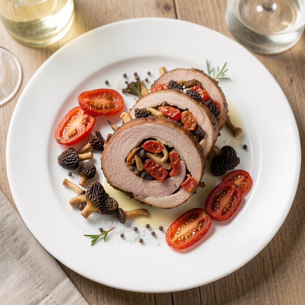 rolada wieprzowa z morelami