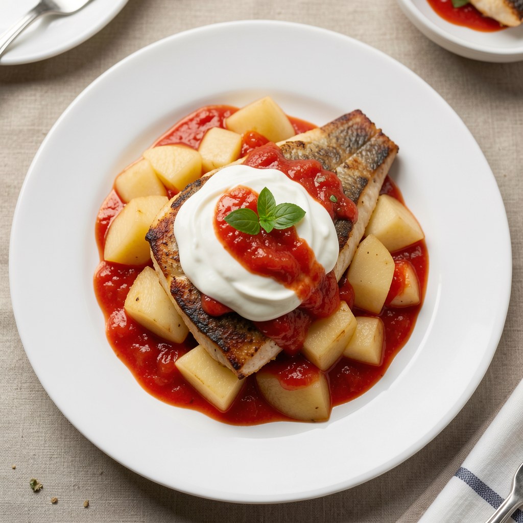 Szczupak z jabłkami