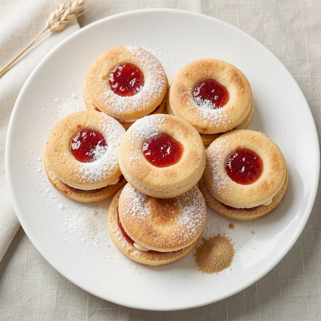 Ciastka serowe z dżemem