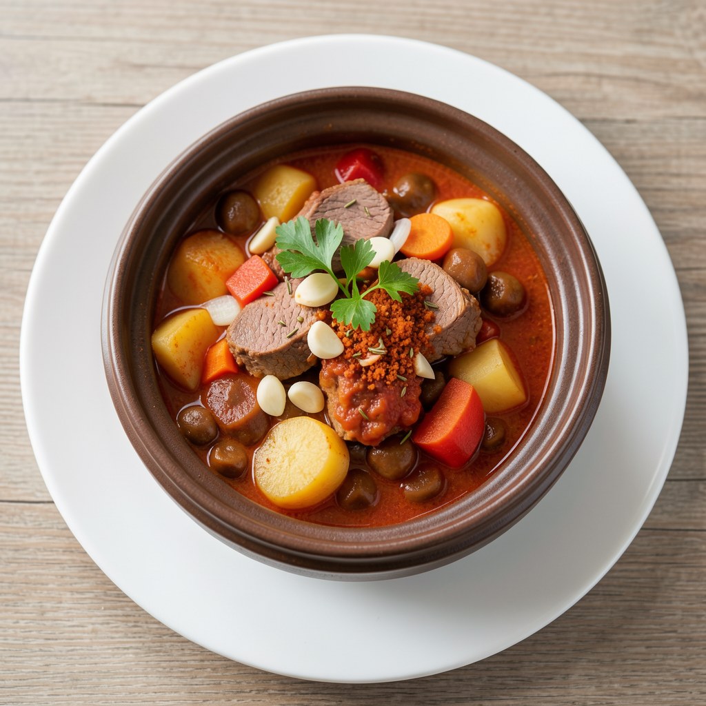 Węgierski kociołek z węgierskim gulaszem