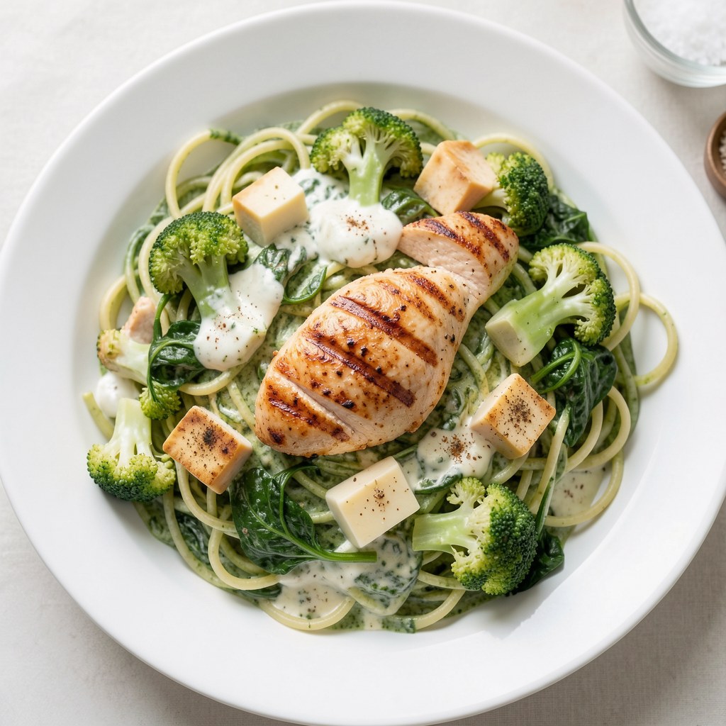 Zielony sos do spaghetti