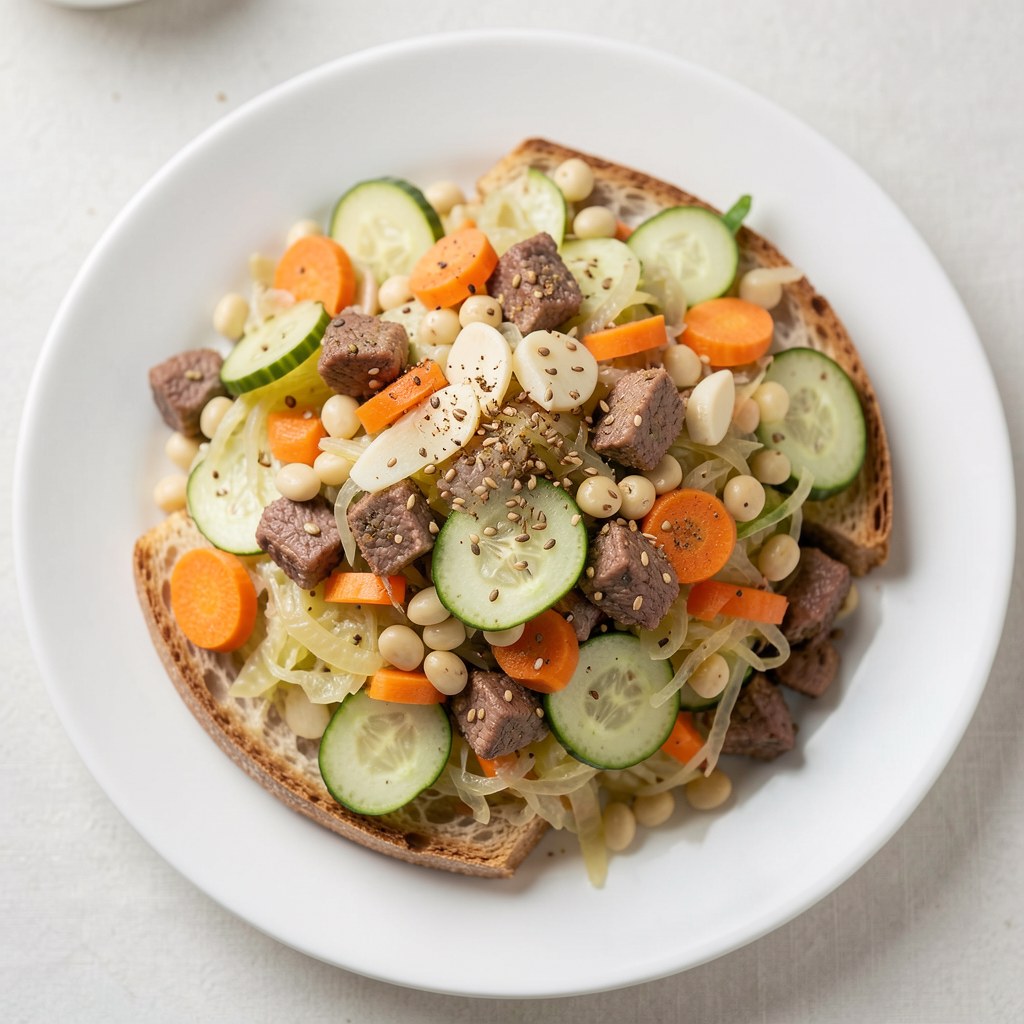 SAŁATKA Z CHLEBEM RAZOWYM