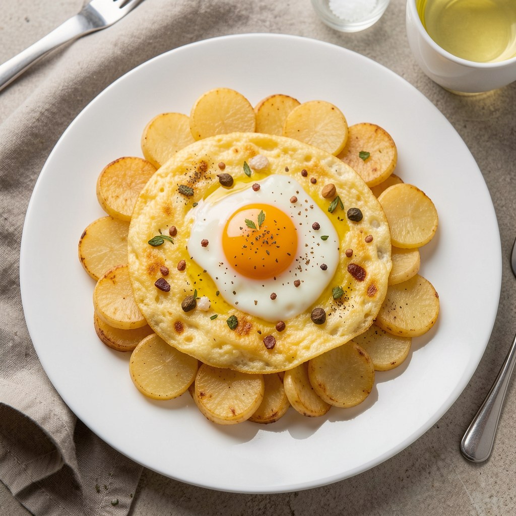 omlet z ziemniakami
