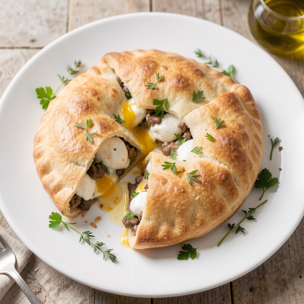 Calzone z gąsówkami