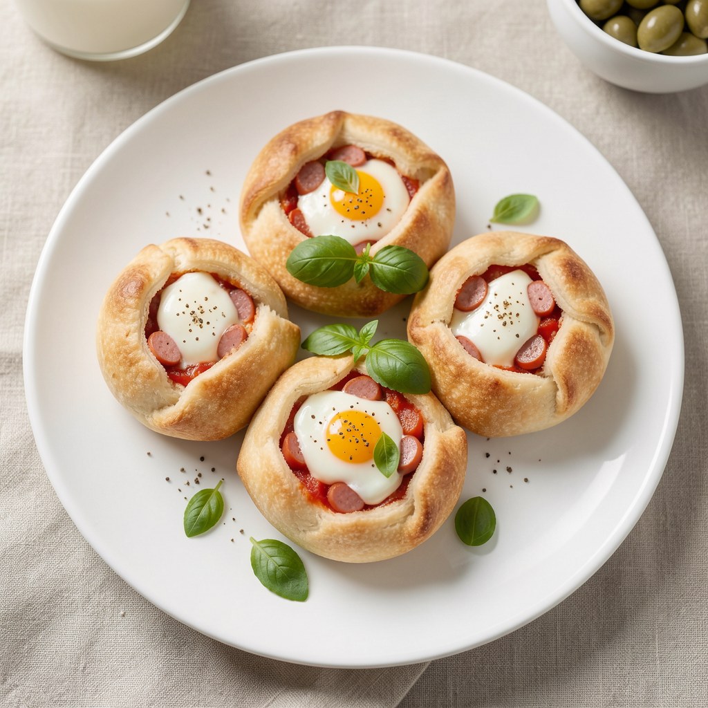 Mini calzone z kiełbasą