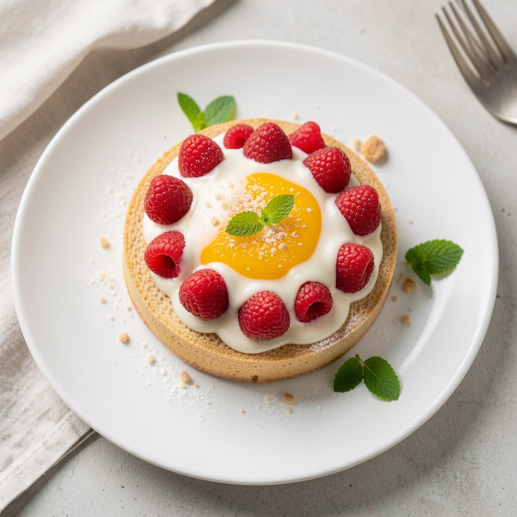 Biszkopt z truskawkami i galaretką.