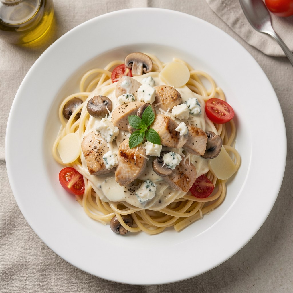 Spaghetti z gorgonzolą