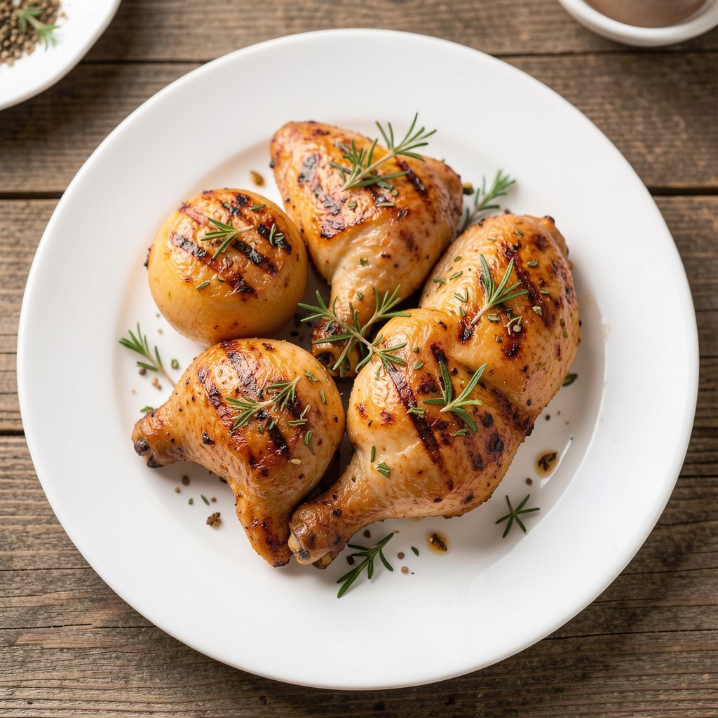 Grilowana karkówka i skrzydełka z kurczaka