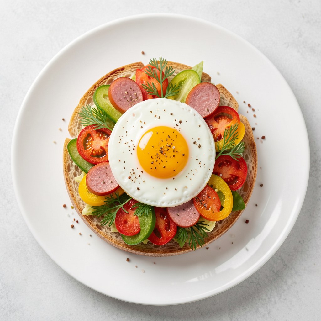 Kanapka z jajkiem sadzonym dla dzieci