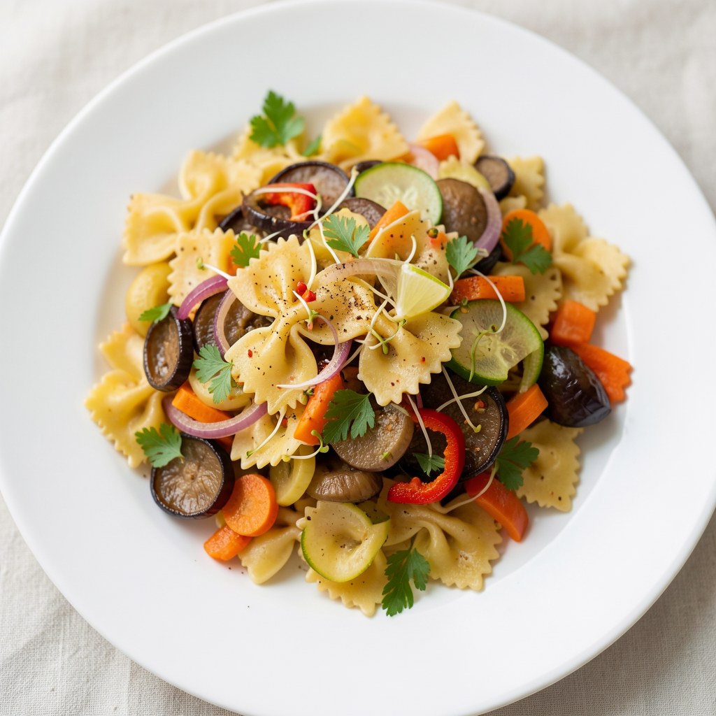 farfalle z warzywami