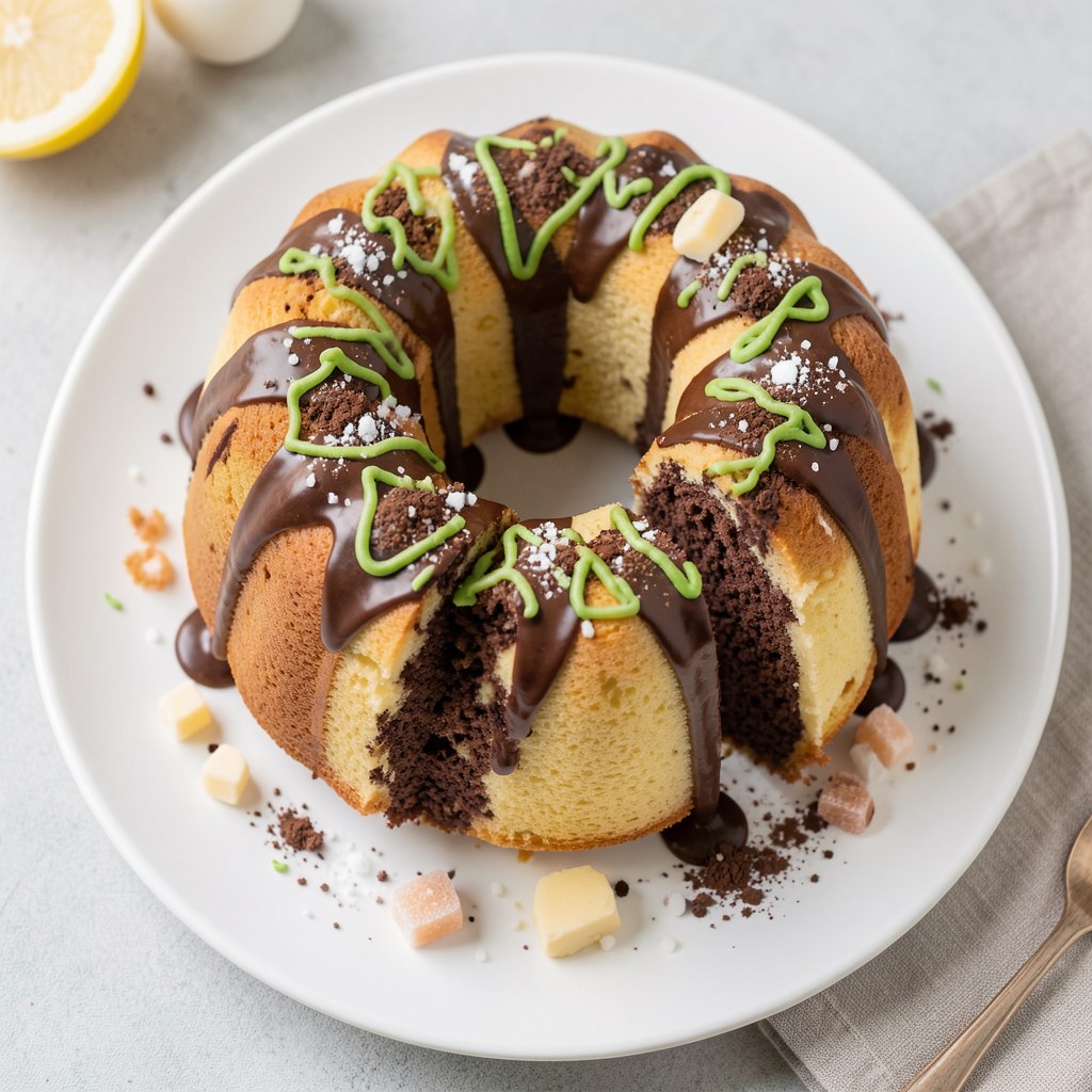 Babka wielkanocna cytrynowo-kakaowa