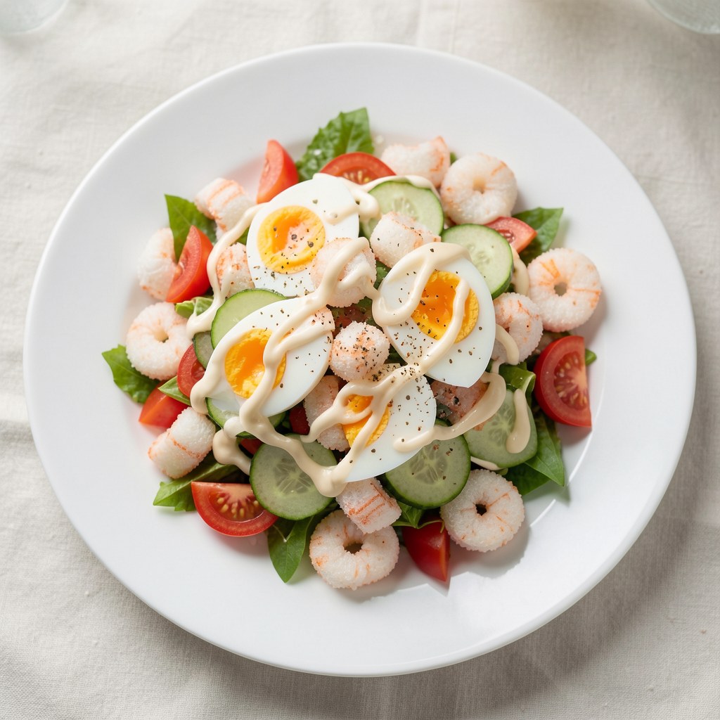 Sałatka z paluszkami krabowymi surimi