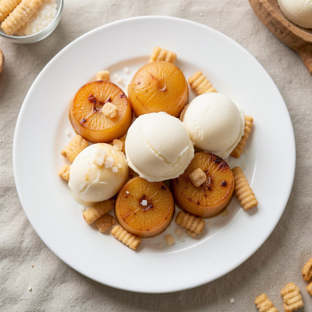 Brzoskwinie z lodami