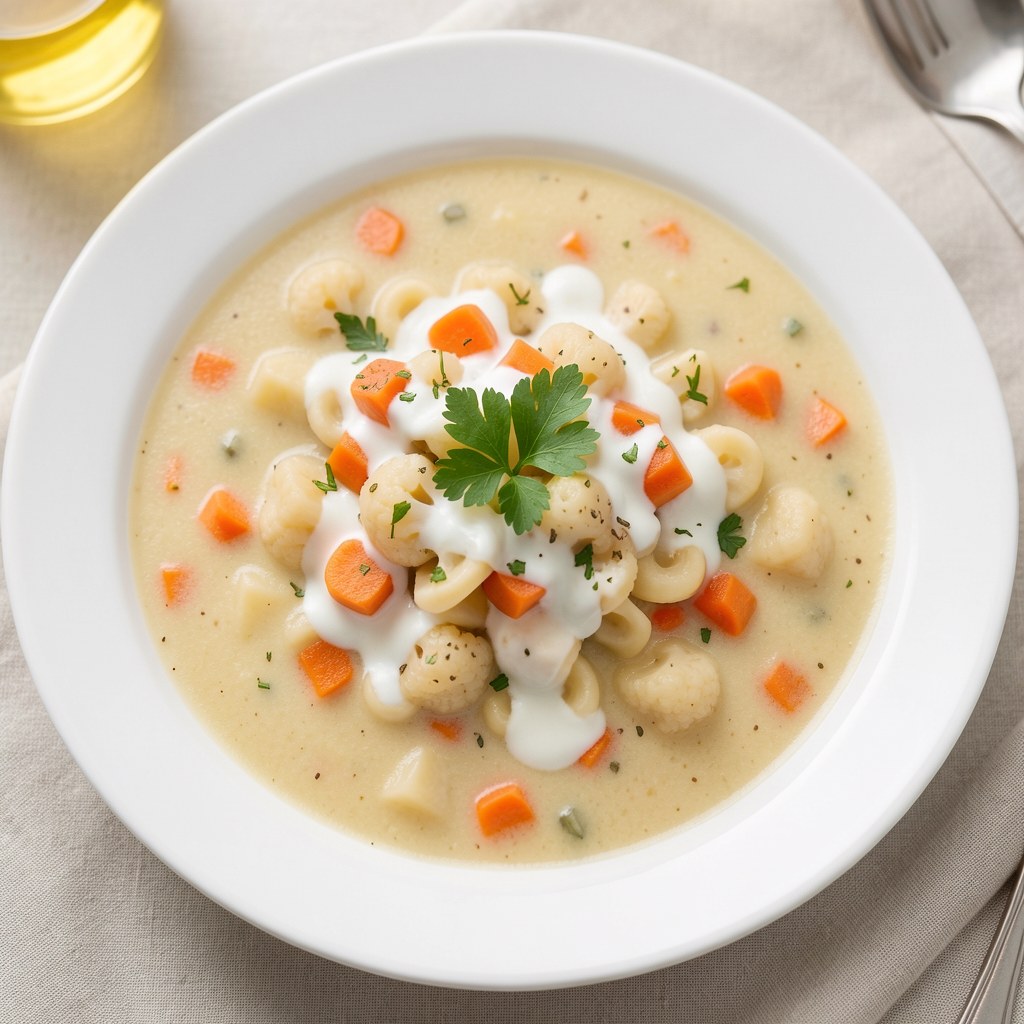 Zupa kalafiorowa z lanymi kluseczkami