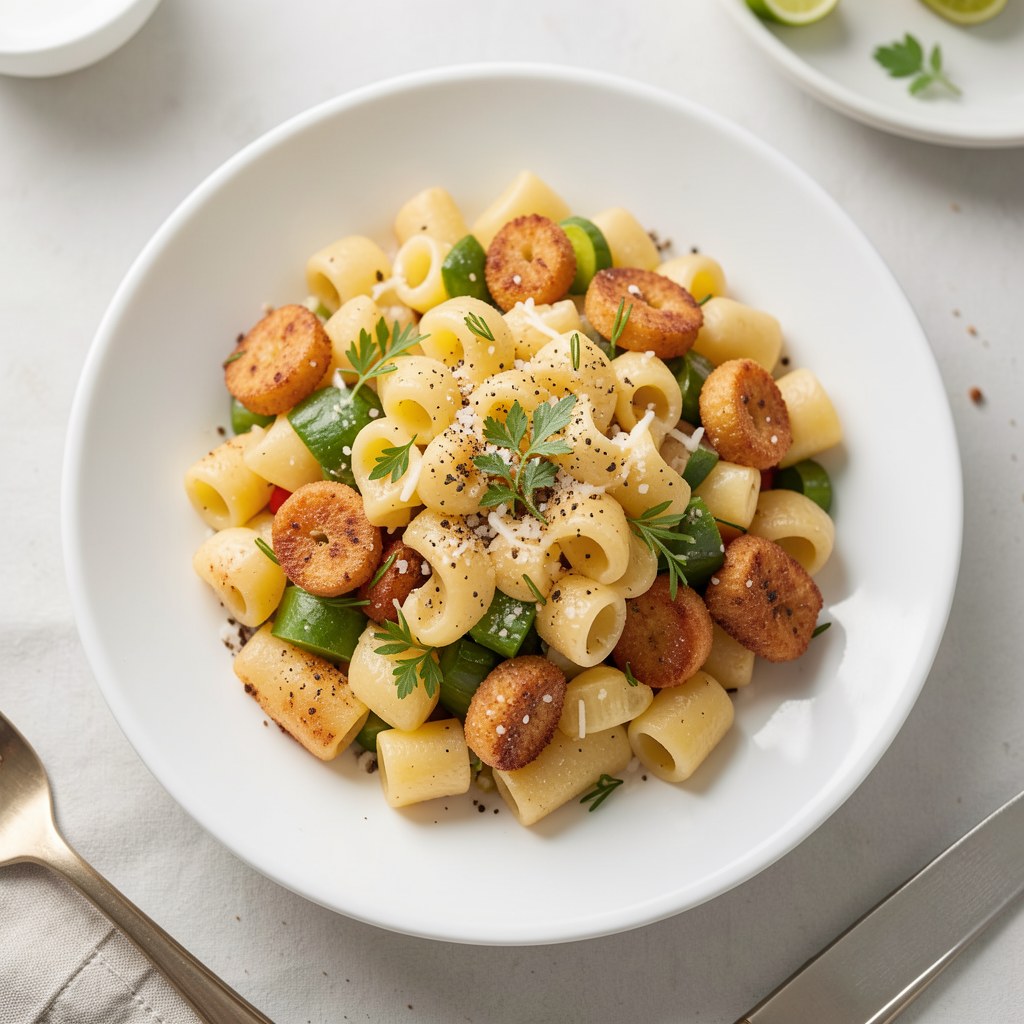 Makaron z parówkami