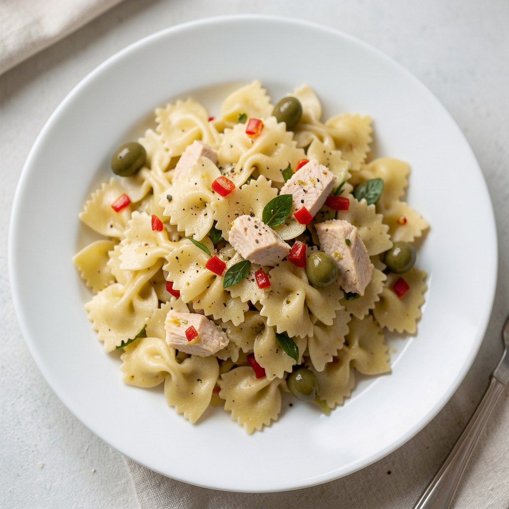 Makaron farfalle z tuńczykiem