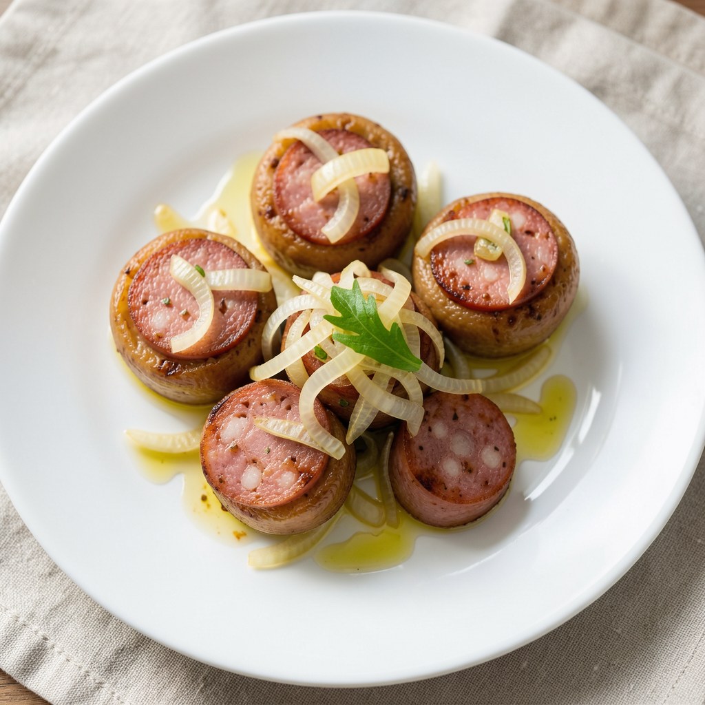 Kopytka z kiełbasą