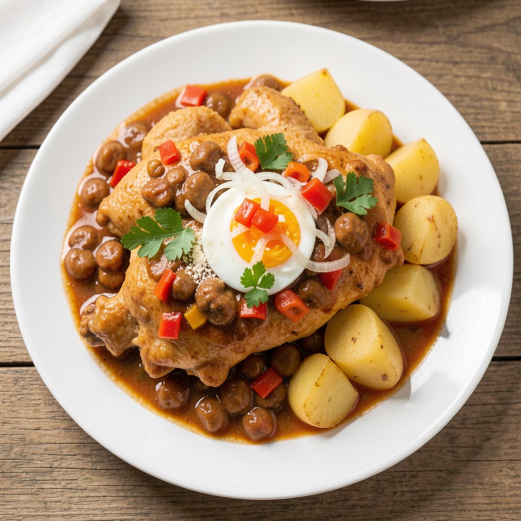 Kopytka z gulaszem z piersi kurczaka