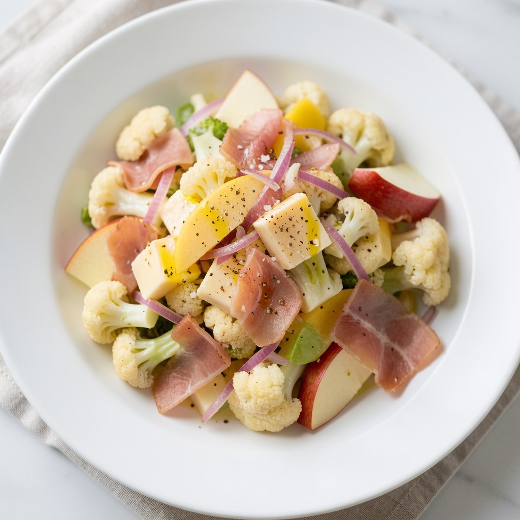 Brokułowa sałatka z szynką