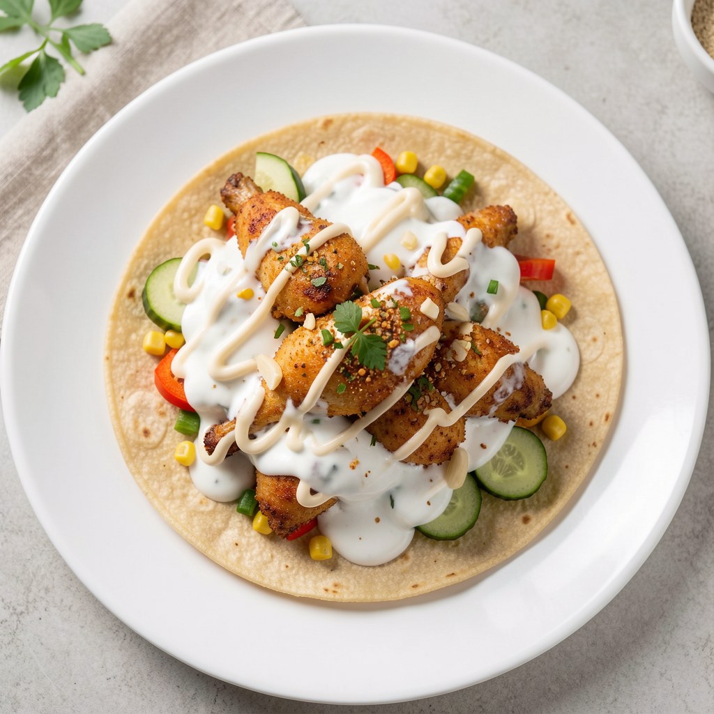 Tortilla i kurczak w pikantnym cieście