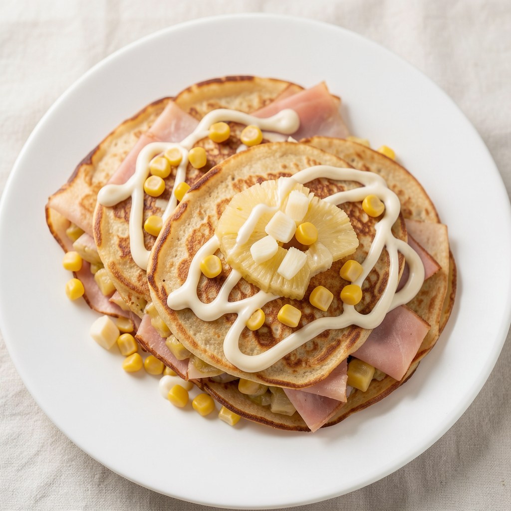 naleśniki z szynką i ananasem