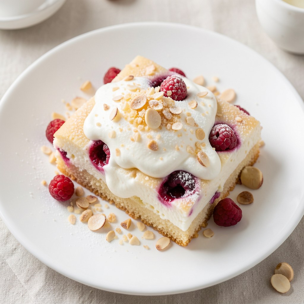 Maliny w cieście migdałowym