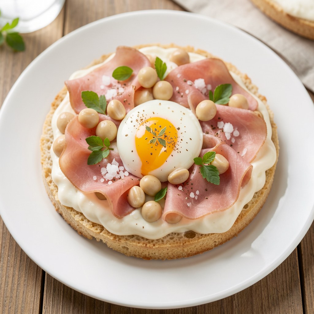 Tarta z szynką i bobem