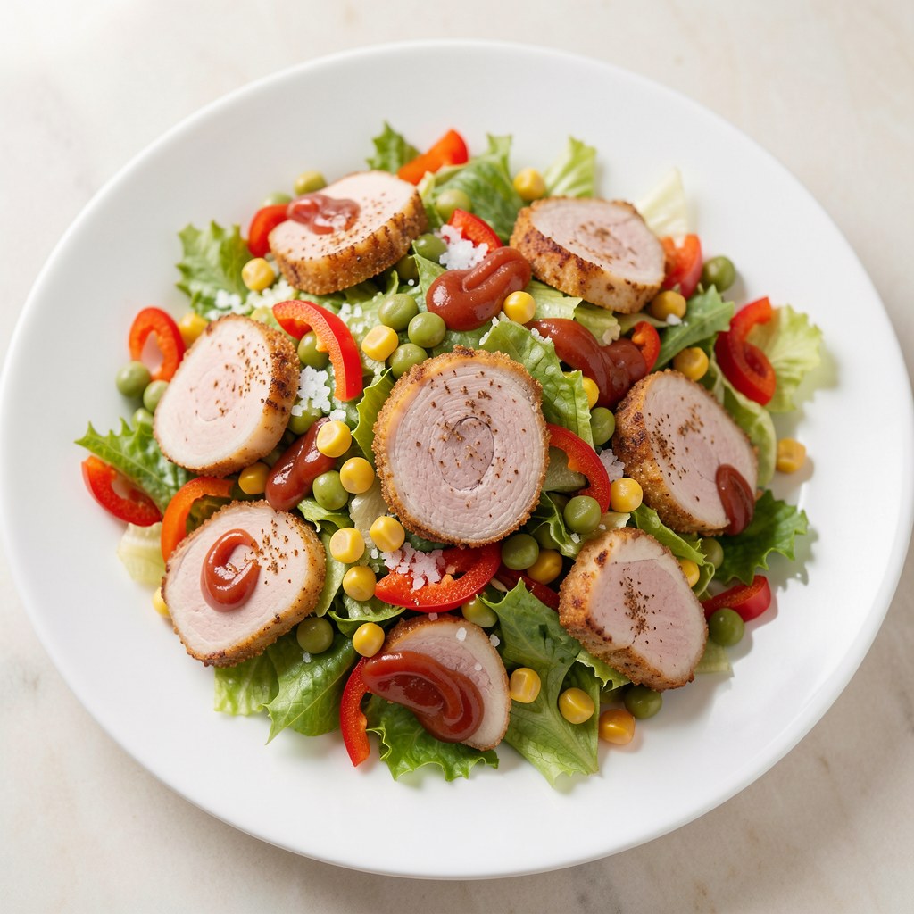 sałatka ze smazonym boczkiem